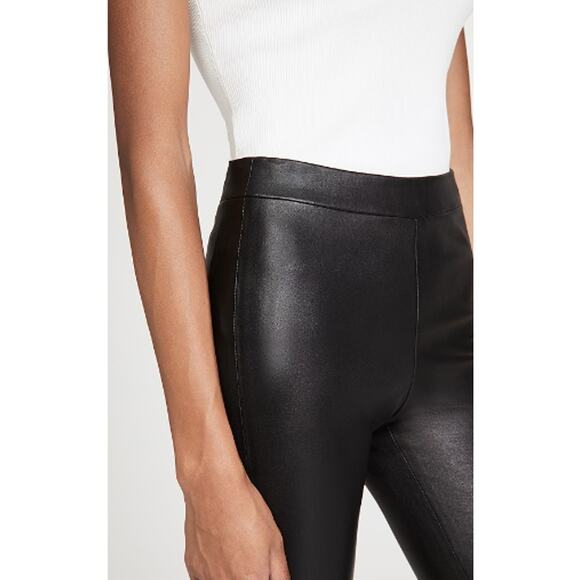 Theory High Rise Adbelle L2 Leather Skinny Pants Black Size 4 - Picture 15 of 15